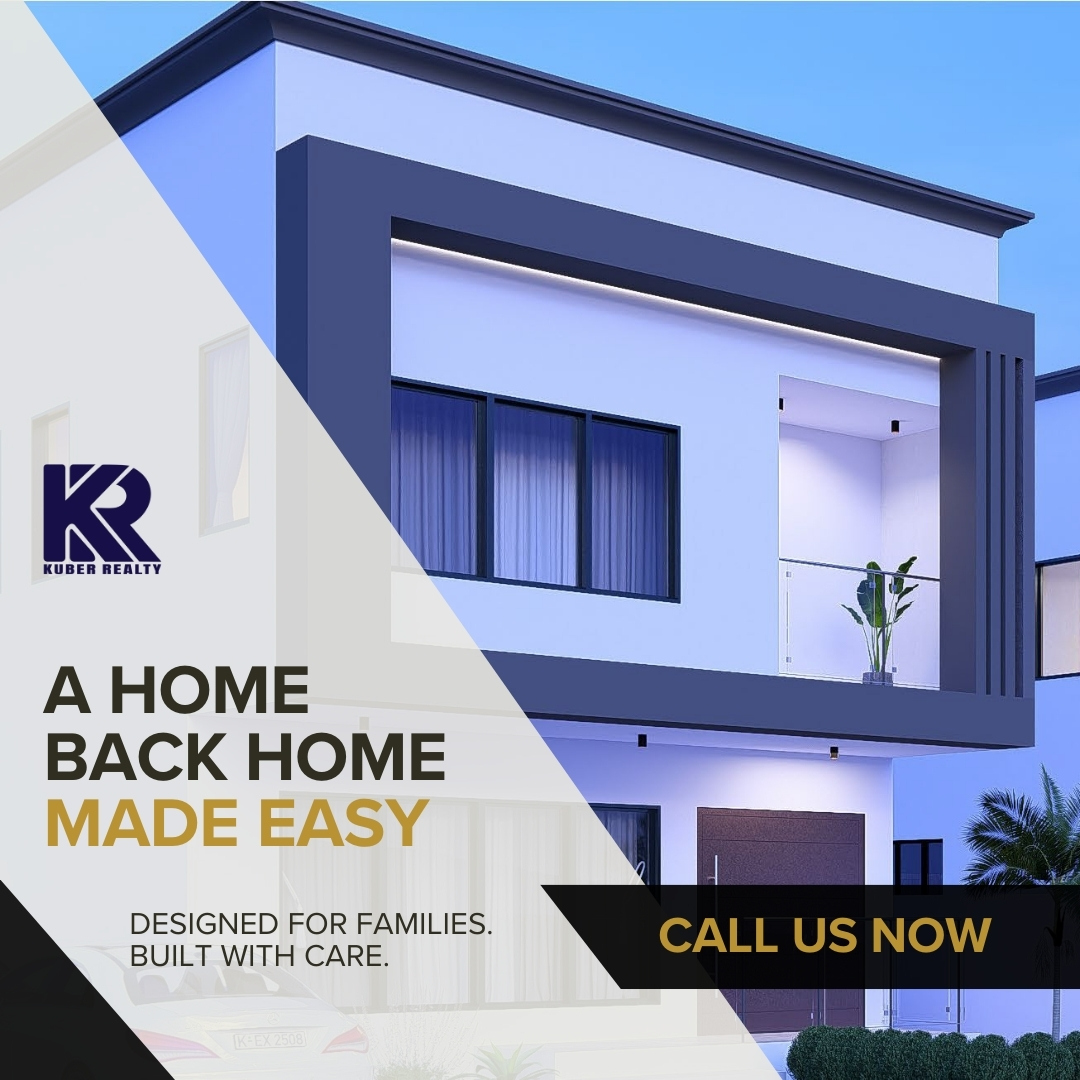 kuberrealtygh's tweet photo. A Home Back Home Made Easy
Designed for families.
Built with care.
Call us now https://t.co/xGEprX3tsb