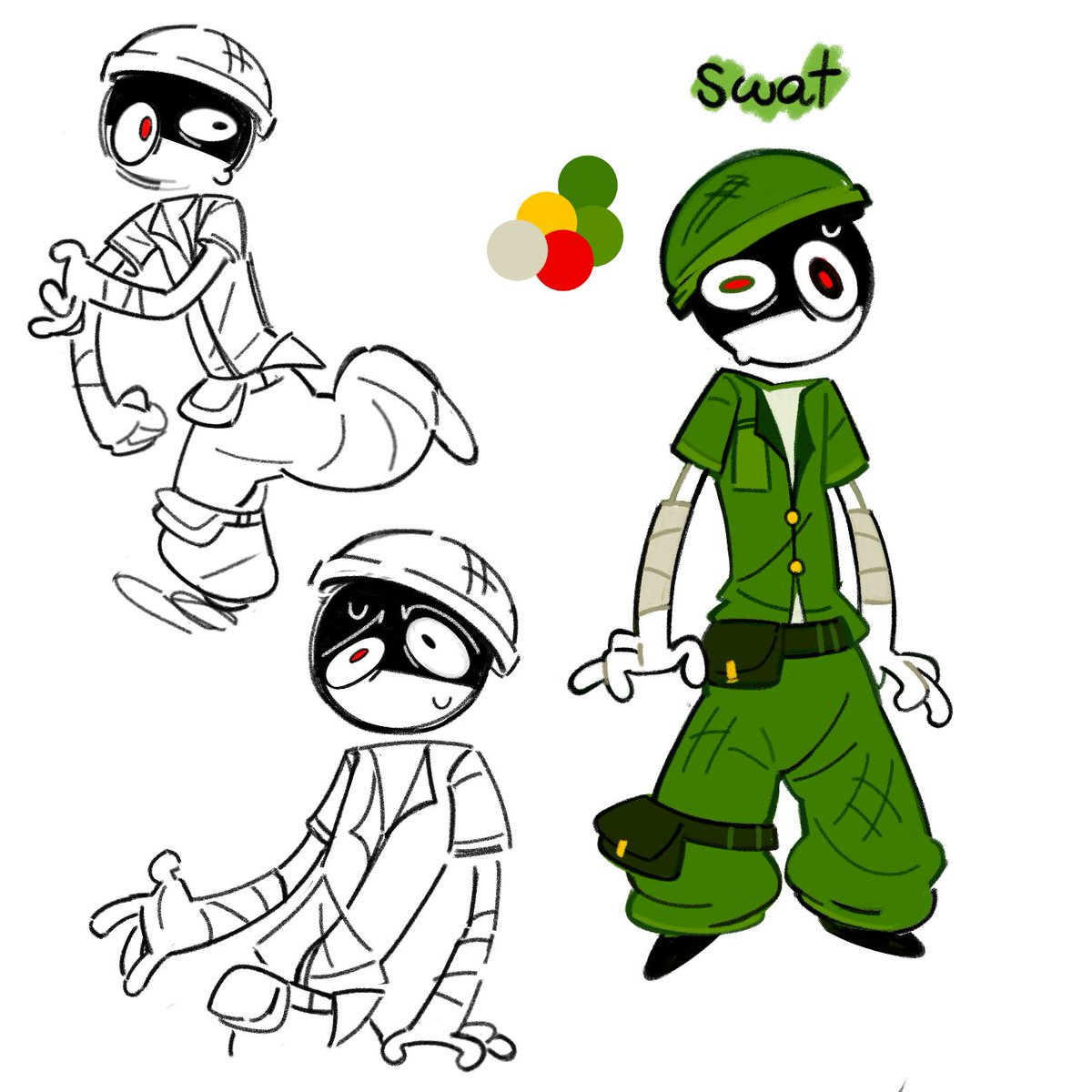 Meatlessgoat's tweet photo. Design I did for a friend called Swat :D!
#DigitalCircus #Kinger #digitalcircusoc https://t.co/MS1jos7ap0