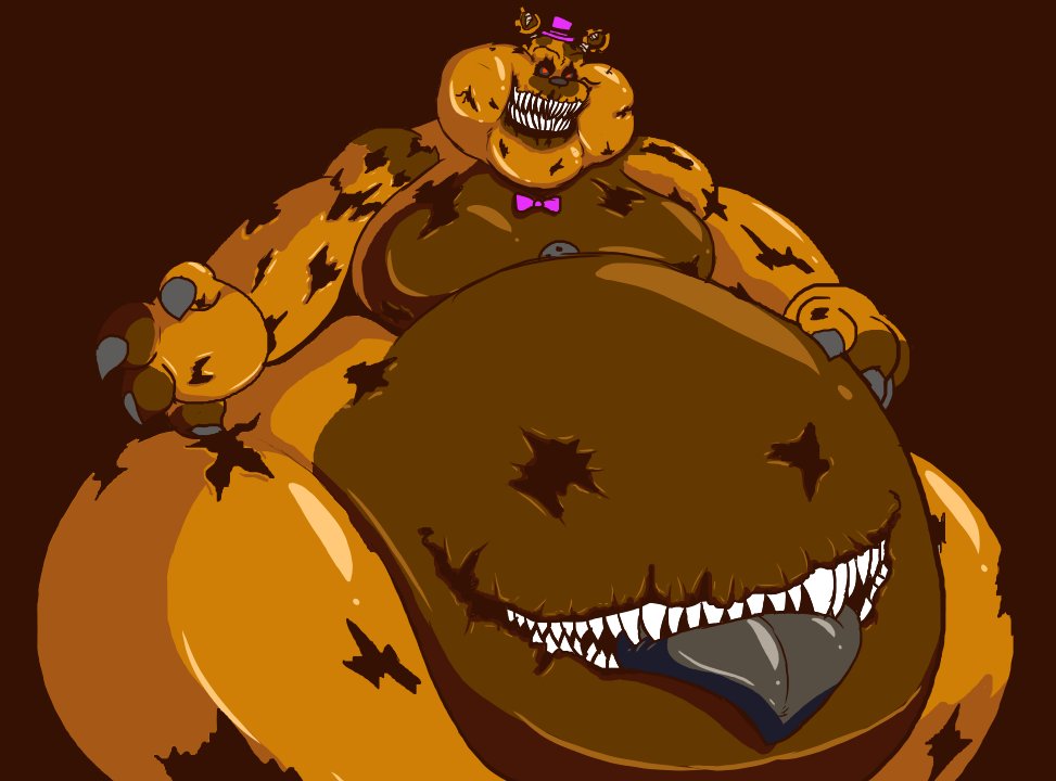 EthanFoxtail's tweet image. fredbear really let himself go dude jeez. Every Sabbath he stuffs himself full