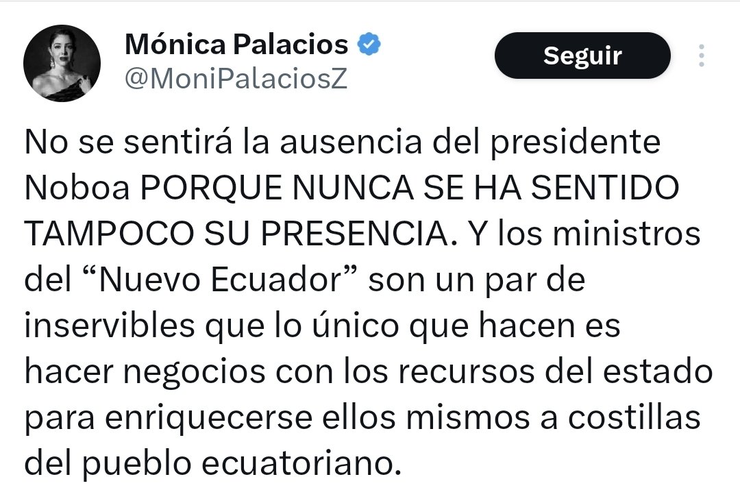 natalymorillos's tweet photo. La asambleísta Mónica Palacios dice que "nunca ha sentido la presencia" del Presidente. Sin embargo, ella y su bloque no dejan de hablar de él.
Mientras ellos critican, este Gobierno trabaja dentro y fuera del país por inversión, seguridad y empleo. https://t.co/WVY3zJsI6m