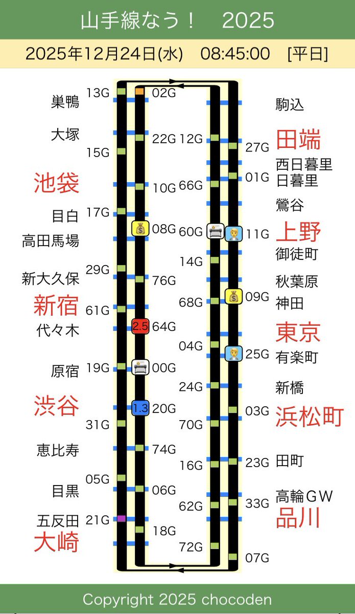 12/24(水) おはようございます。 本日の山手線アドトレイン(車内広告