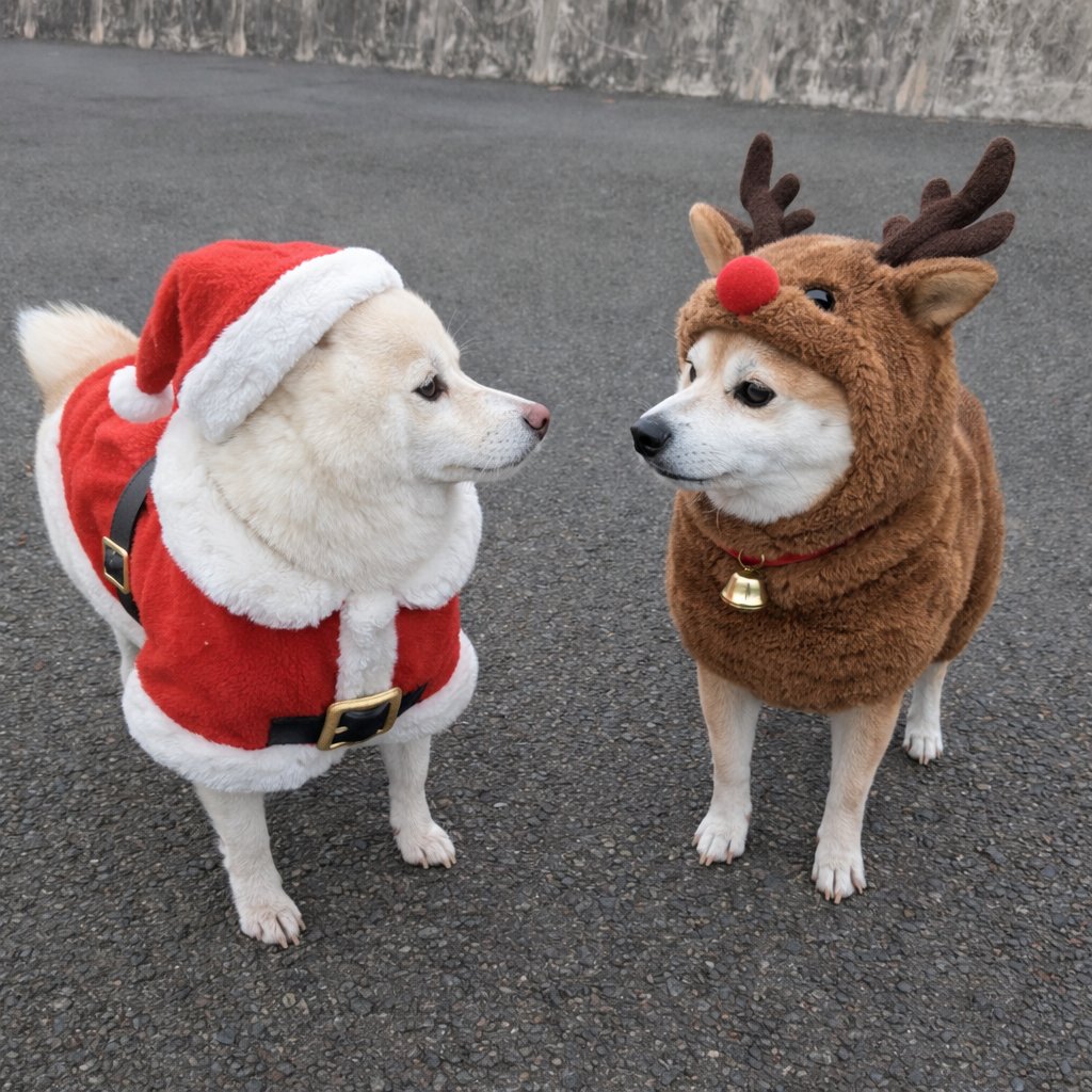 🧑‍🎄「くるちゃん、
　　プレゼント配らなあかんから
　　今日ぐらい歩こ」　
🦌「え？嫌や　帰りたい」

Merry Christmas🎄