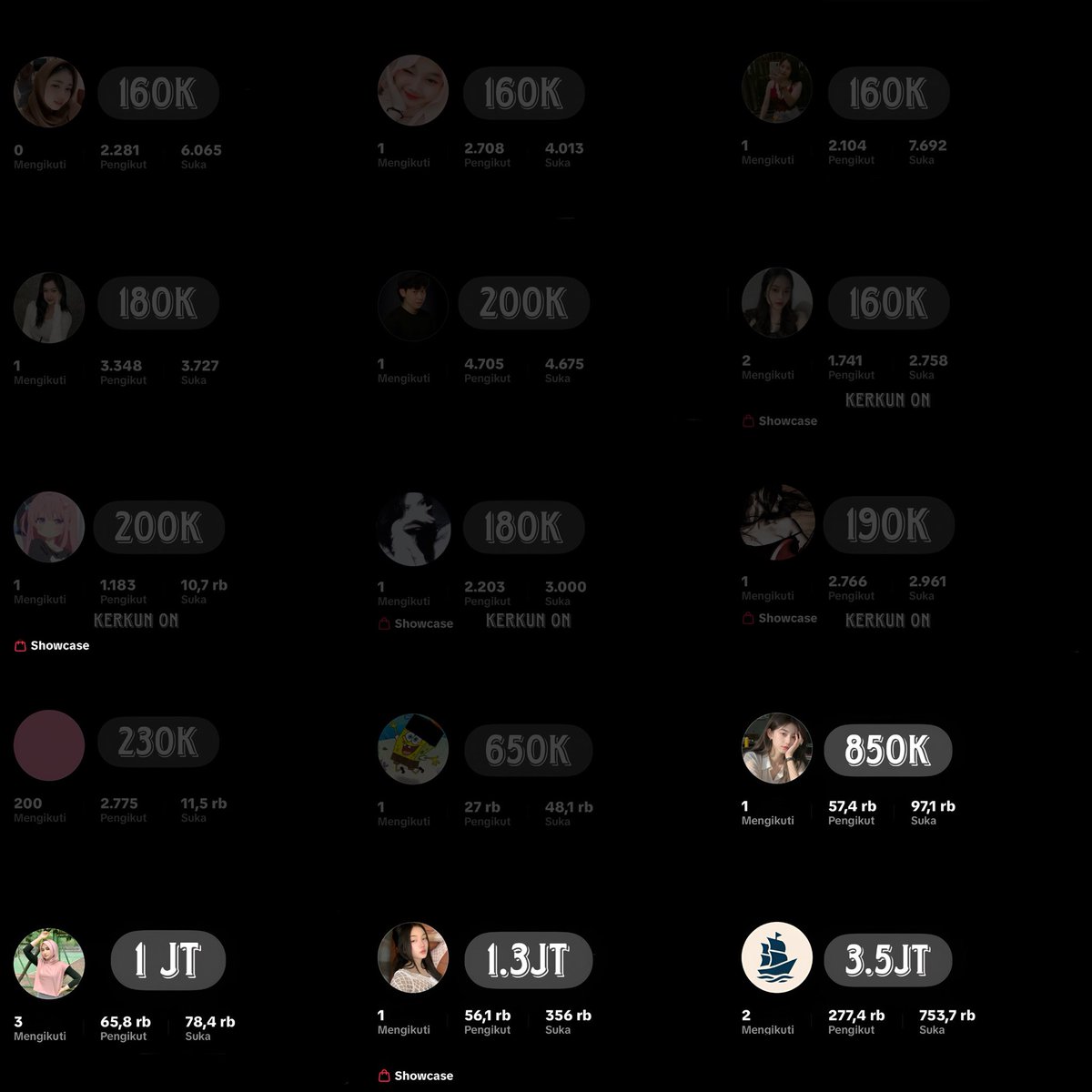 Ratu🍯 JUAL AKUN TIKTOK 10K TESTI tweet media