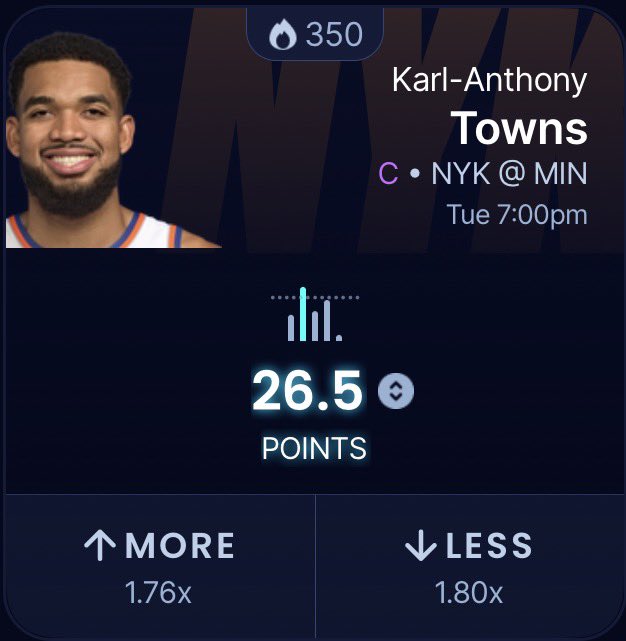 NFCNorthNewss's tweet image. KAT returns to Minnesota once again on @SleeperPicksHQ. 

I think he’s gonna be in for a BIG night tonight as he tries to upset the Timberwolves on the road. 👀