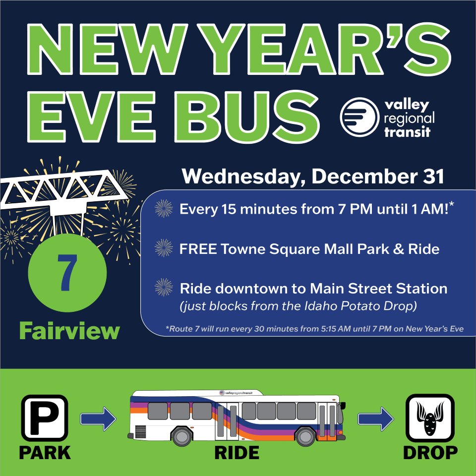 Free Rides to the Idaho Potato Drop! Listen to some tunes from Andy Crosby as you Ride Into the New Year! 

valleyregionaltransit.org/event/nye-bus-…