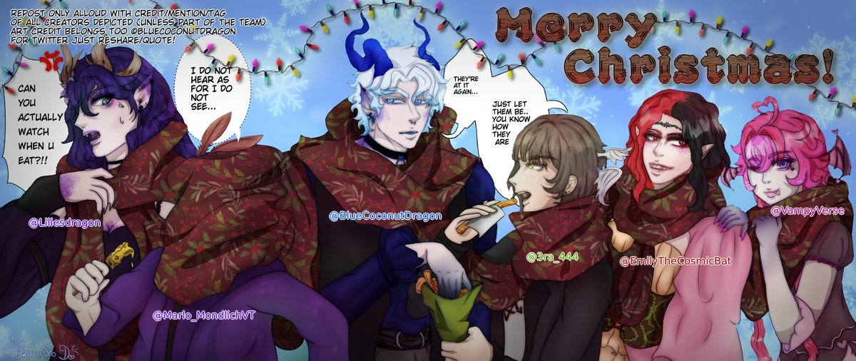 BlueCocoDragon's tweet photo. #MerryChristmas  !  Thank you so much for making my Debut this Year and immediate Affiliate possible, Collabing with me and making this Year so wonderfull. I love yall ! #twitch #PNGtubers #Vtubers https://t.co/bn7l2EtCVS