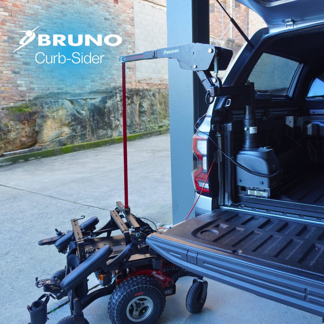 MobilityEng's tweet image. Meet the Bruno Curb-Sider - your effortless lift for mobility devices! No more heavy lifting, no more hassle. Just smooth, safe, and simple accessibility at the push of a button. Independence made easy.