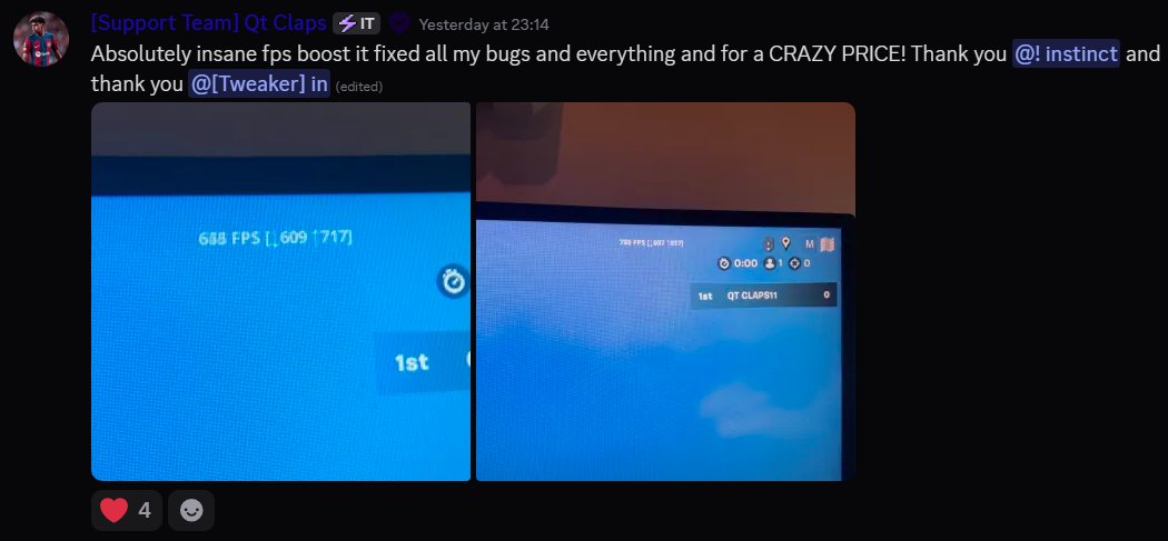 Christmas Sale is still LIVE at Instinct Tweaks 🎄

Now’s the time to secure your performance boost and upgrade your gameplay before the offers end.

Buy Now via the link in our bio! 🤝