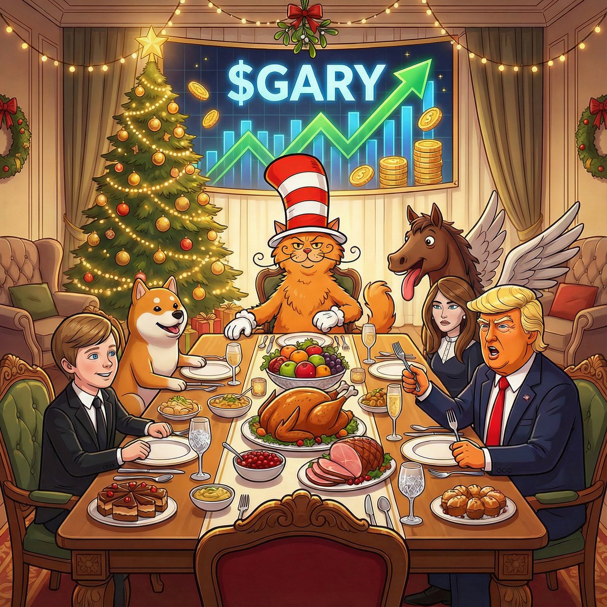 Merry chrismaz 

Dinner with friendz and fam

- Gary