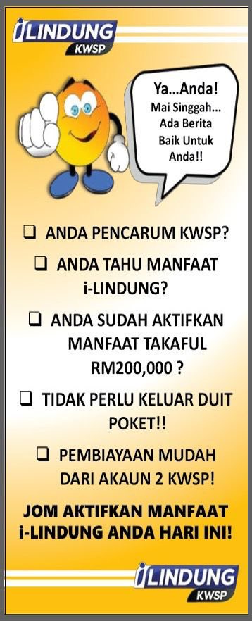 NikShariff92's tweet photo. Korang dah active kan i-lindung?🤨

Saya baru terminate Critical Illness plan &amp; Personal Accident. Nak amik dgn acc 2 kwsp plk senang, kurang commitment bulanan… 

Term Takaful Plan

Lelaki 31 - 35 : RM430 SETAHUN 
Perempuan 31-35 : RM348 SETAHUN

More info/Nk sy guide DM ok🤙🏻 https://t.co/E0hdohkZ2G