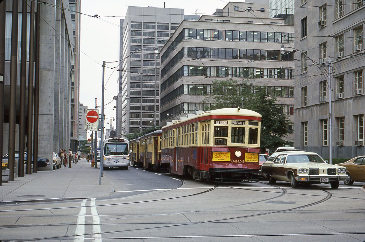 The TTC's Peter Witt streetcars #2424, #2766, and #2894 were out for some special tour in Toronto. September 22nd, 1980 photo by Harvey Naylor.

Our museum in Milton, Ontario, is now closed until May of 2026.