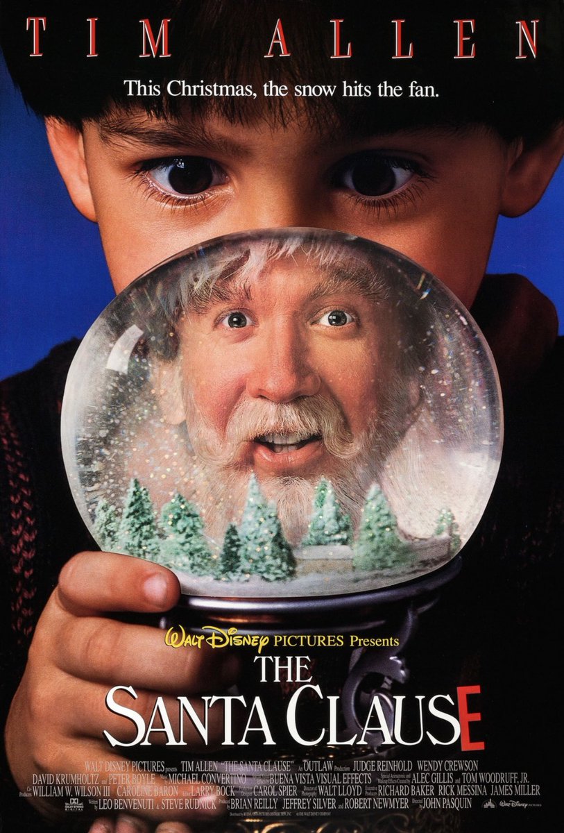 REWATCH-#TheSantaClause. Been a few years &amp; it’s not among my favourite Xmas films but my son had never seen so here we went. It’s a perfectly ok film, nothing more, nothing less. Has sufficient charm, is reasonably amusing &amp; the Santa FX (particularly prosthetics) pretty good.