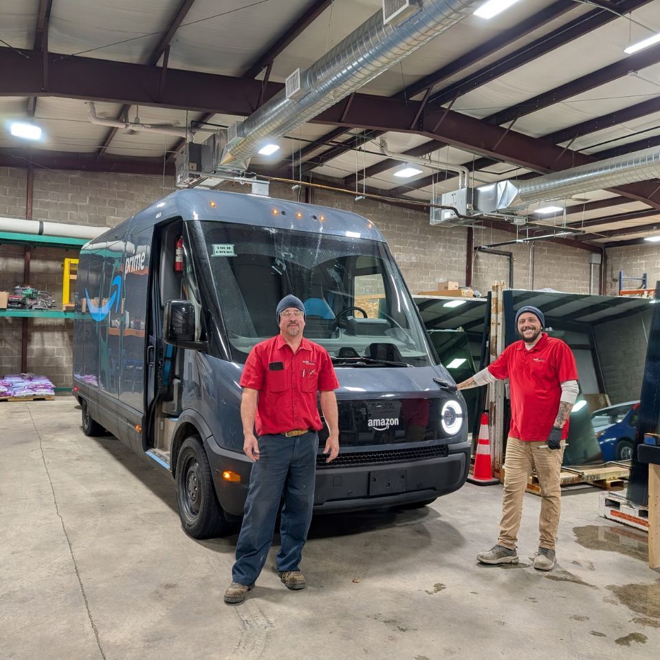 CherylCond22754's tweet photo. Even Santa’s sleigh needs a little glass repair this time of year 🎅✨

We had the honor of replacing the windshield on this Amazon delivery van — because when you’re delivering holiday cheer at top speed, you need a clear view of every rooftop!

From sleighs to sedans, vans... https://t.co/YblqaoHIeo