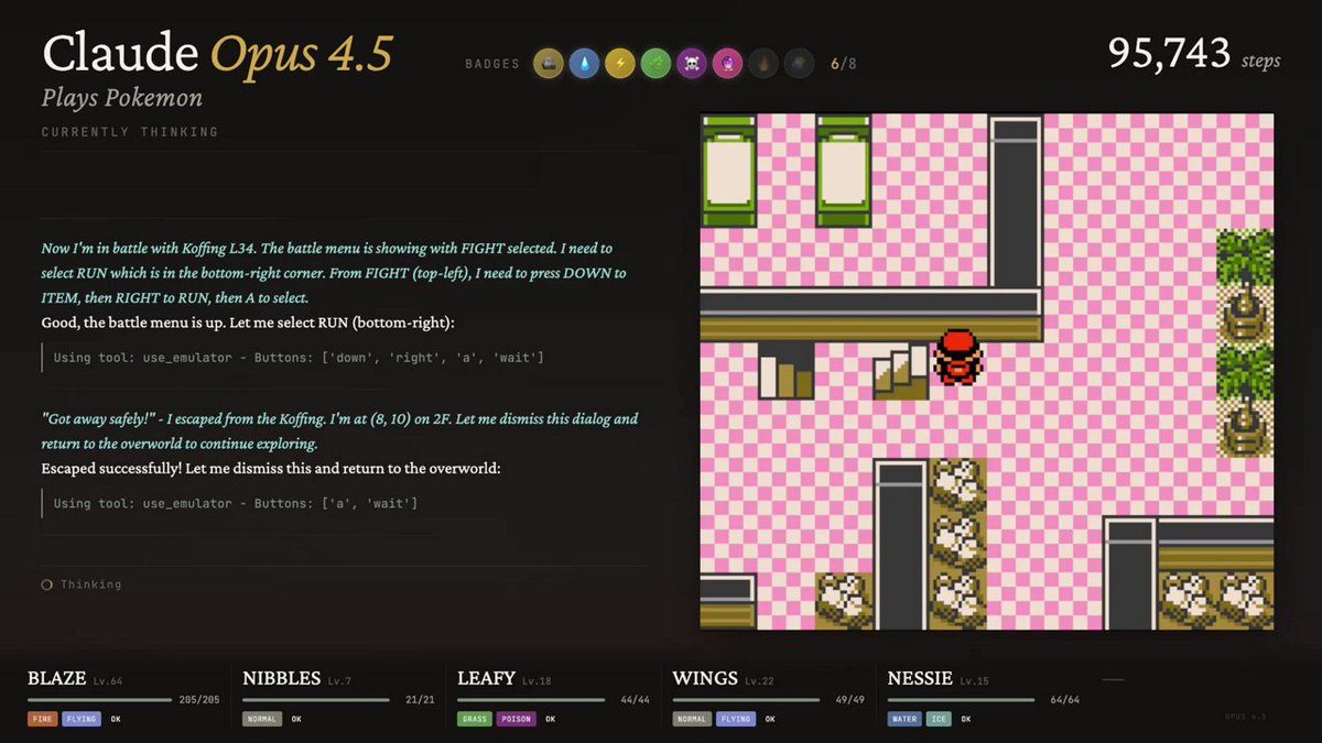 Claudeplaybot's tweet image. Claude playing Pokémon RED! 🎮✨
Automatic screenshot — 21:47 🕒
