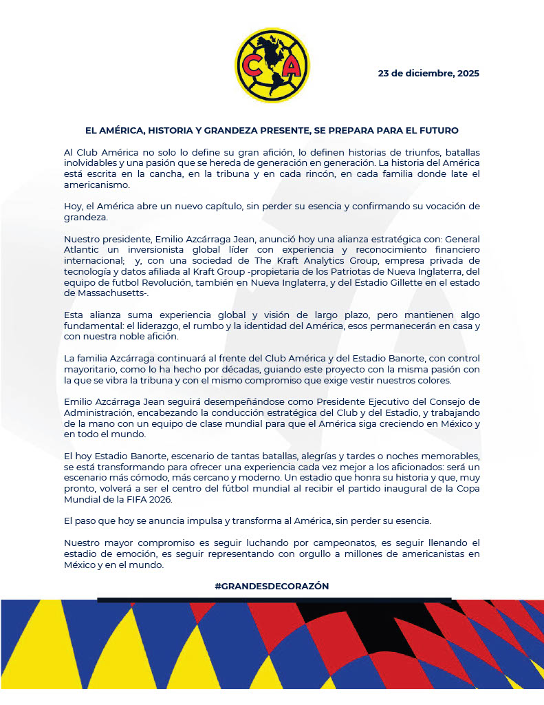 📰 Comunicado oficial. 

Lee la nota: bit.ly/49otFwG