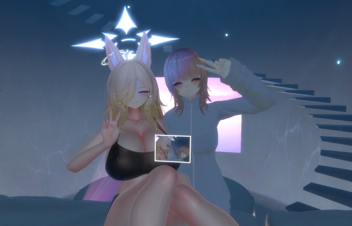 kiki_vrc_kiki's tweet image. 世はクリスマス！
私は今日もツーショット！
#VRC  #VRChat