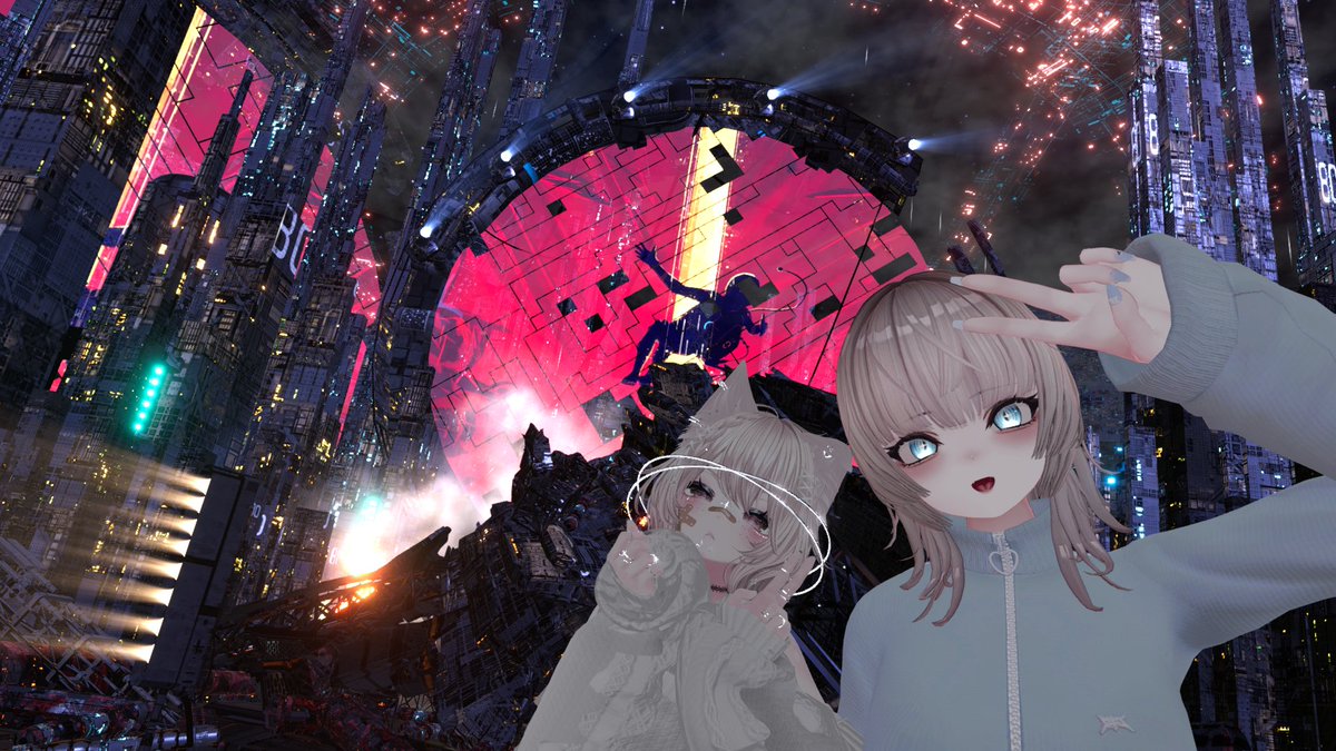 kiki_vrc_kiki's tweet image. 世はクリスマス！
私は今日もツーショット！
#VRC  #VRChat