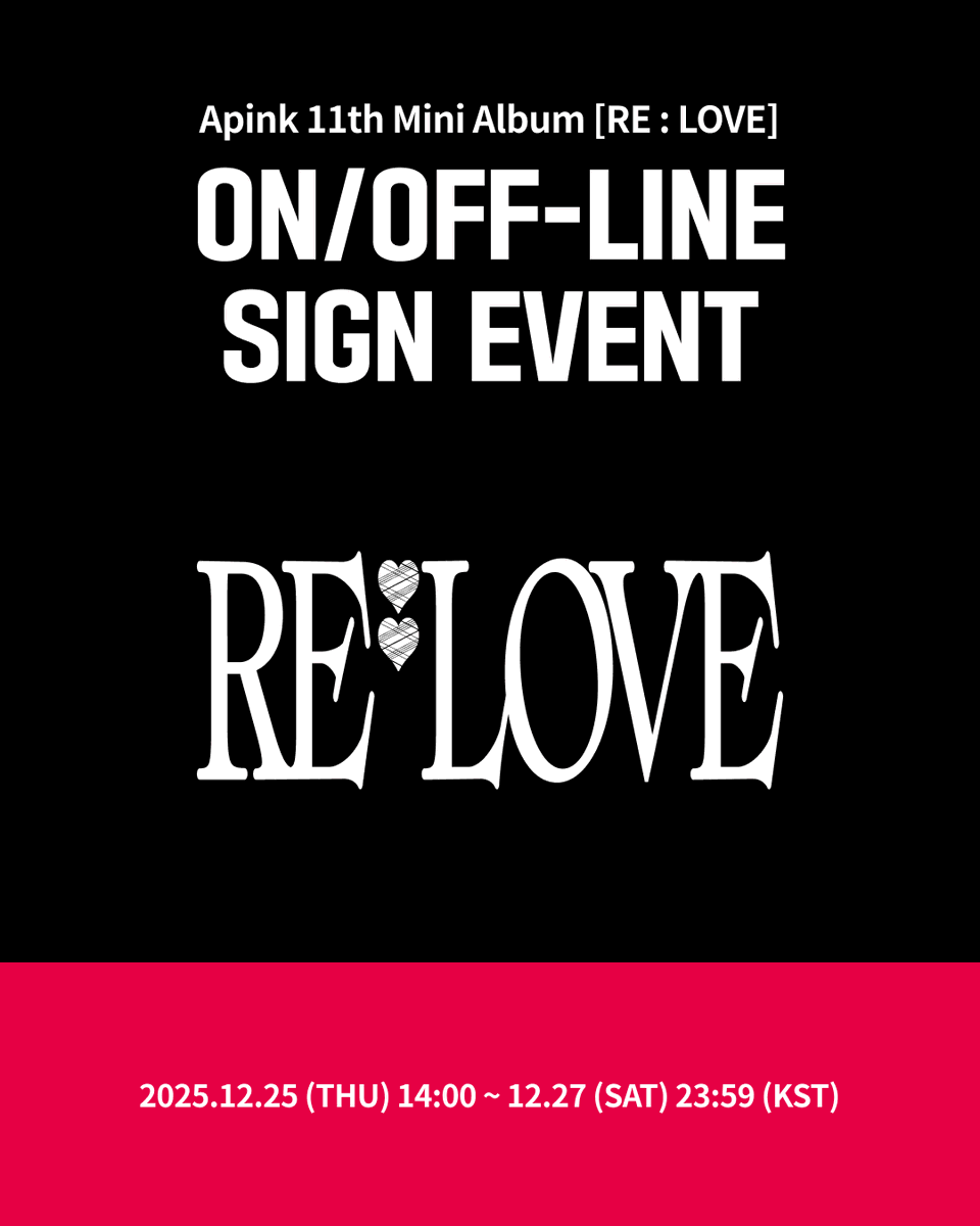 本人直筆サイン⭐Apink⭐% Percent⭐エーピンクパーセント 📢【 Apink 】 Apink - 11th Mini Album [RE : LOVE] ❤️Ktown4u 対面