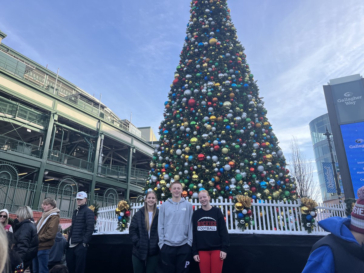 Maisy, Grady, and Ellyn at Wrigley Field in Chicago!