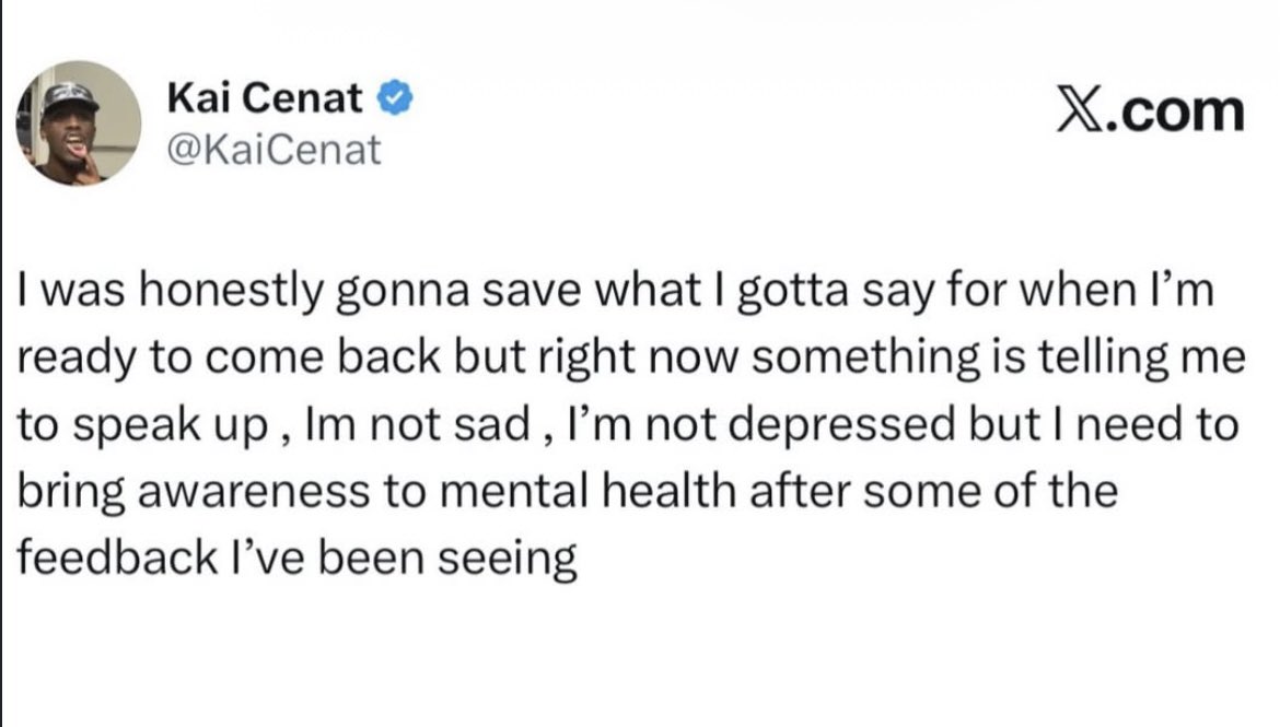 KayzzClips's tweet image. Kai Cenat opens up more about his struggles with MENTAL HEALTH 🤯

Seems like he’s doing well - hopefully we see him return soon🙏