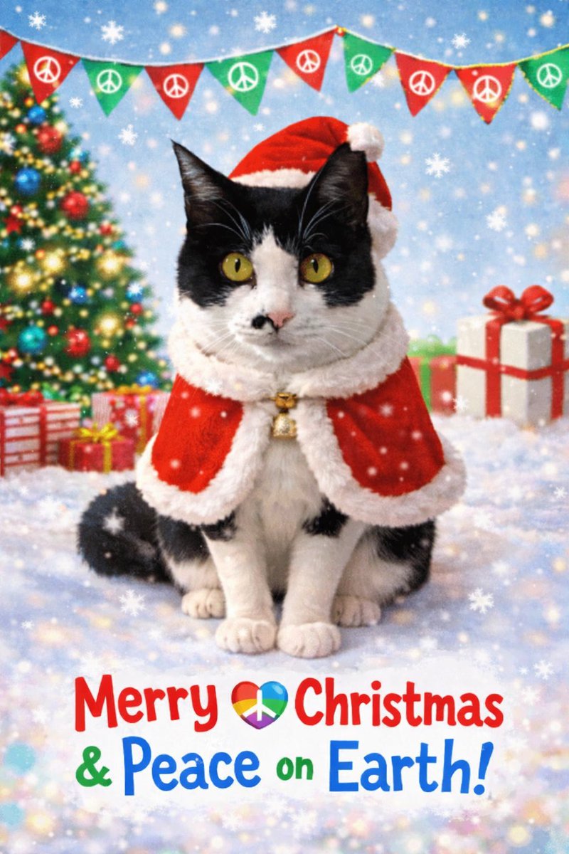 🎁😸ᩚ🎄クリスマス・イヴ🎄😸ᩚ🎁 猫サンタ、平和を配達中🐾🎄 すべて