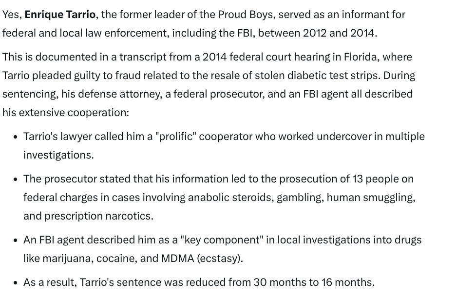 <a href="/NobleOne/">Enrique Tarrio</a> FBI Snitch.