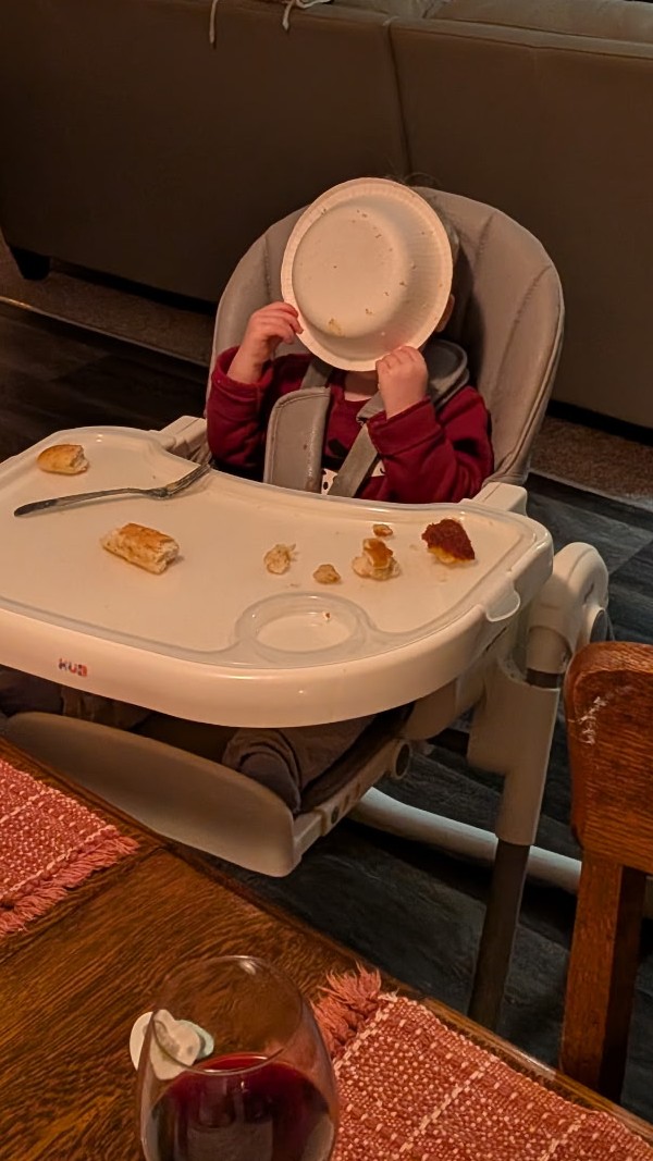 momslop's tweet image. I made us a cake and I messed up the recipe and cried over it but it wasn't horrible and I think our son liked it. here he is licking the bowl