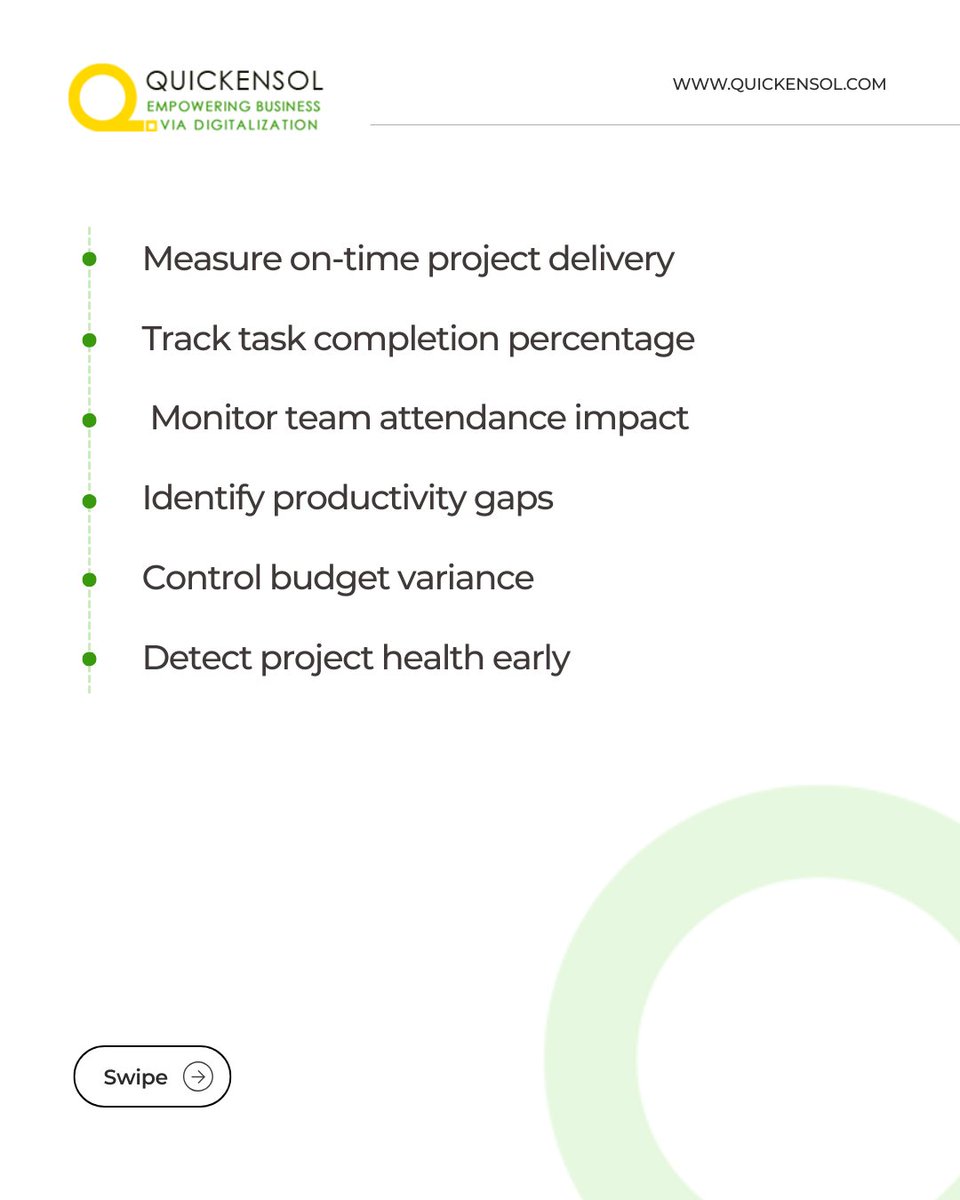 quickensol's tweet image. Track what truly matters. 📊

@quickensol's customized project management software gives real-time KPI insights to keep projects on time, on budget &amp;amp; on track.

📞+91 8087279032 | 🌐quickensol.com
 
#Quickensol #ProjectManagement #Customizedsoftware #contactus