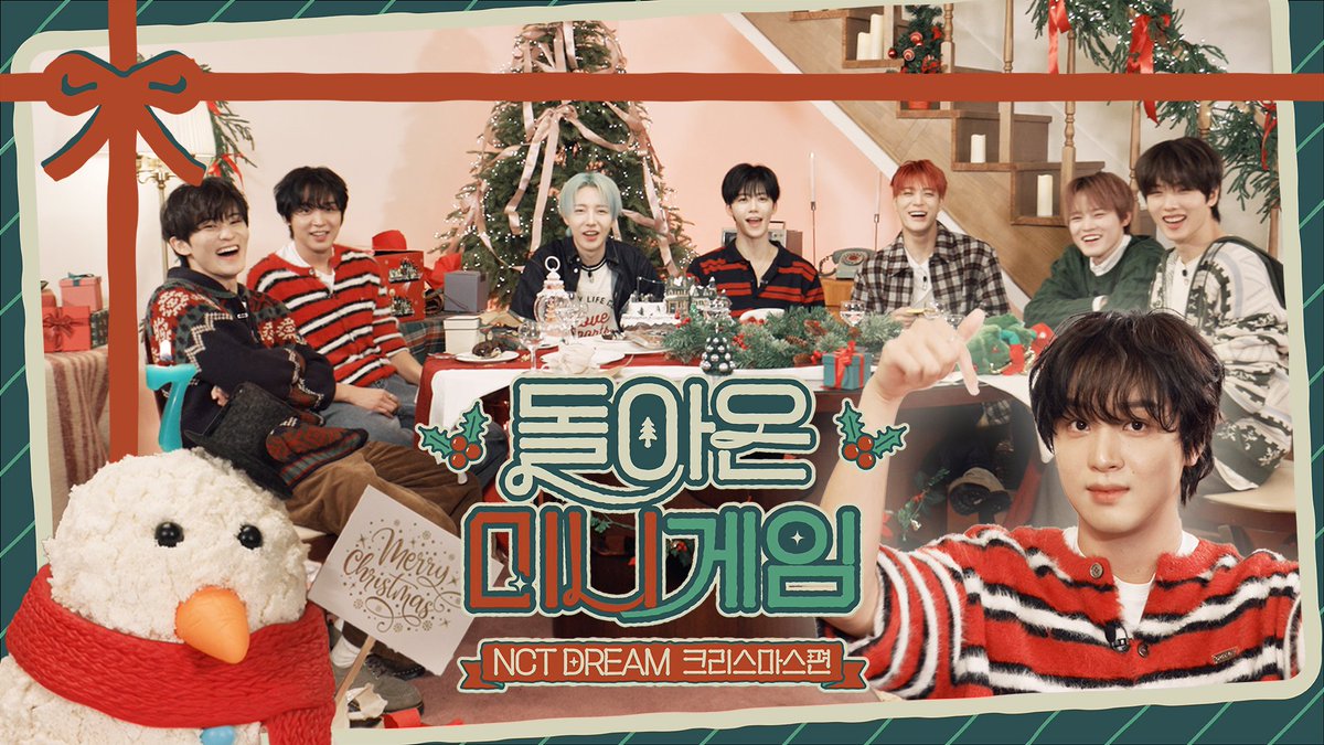 NCTDBEAMS's tweet photo. The mini games are back and the holiday vibes are on 🎄❄️ Spend your Christmas Eve with NCT DREAM ⋆ https://t.co/gsBvE48Nti. See you on 12.24 at 8PM (KST) on our official YouTube. Let’s make it merry together. 🎅🏻💚 https://t.co/ashf4zI4Vl