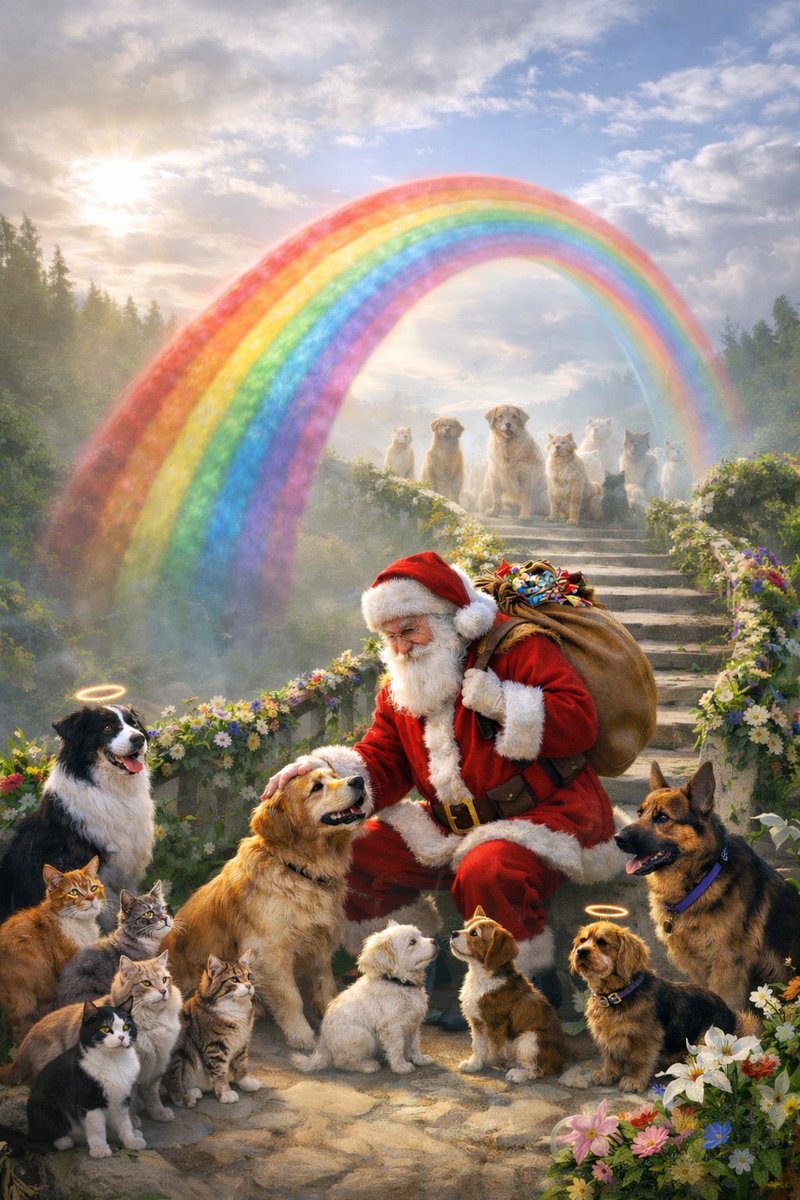 Waffles_ShihPoo's tweet image. Mama says Santa Paws makes hims first stop OTRB 🌈 to remind all our angel frens dat dems is still da bestest boys and goodest girls.
Dis post is dedicated to all da fren we haves lost. 
Merry Chrissymas to yoos all. 🎄
Until we meet again one day 🐾🕯️🤍🪽