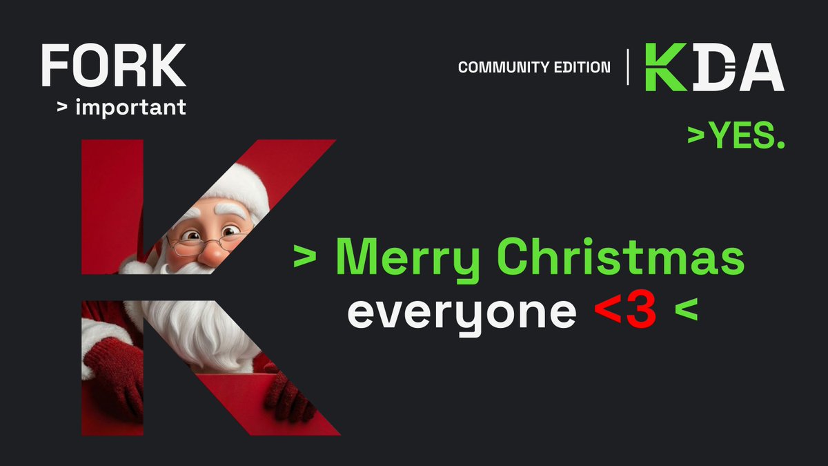 Merry Christmas, everyone! 🎅🎄

$KDA #Kadena