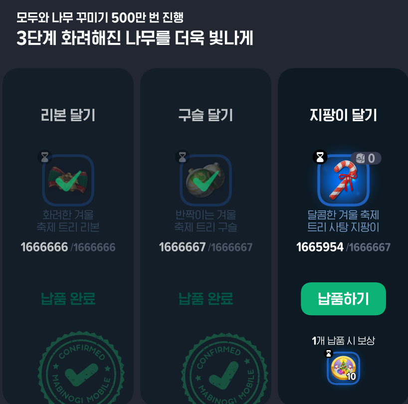 알리사섭 트리 대망의 3단계 달성 진짜 최종 직전의 모습 스샷으로 남기다