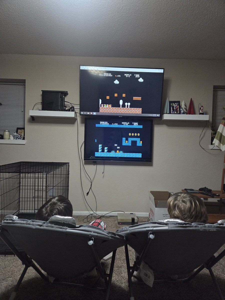 WJakeStateFarm's tweet image. My boys are obsessed with og Mario bros