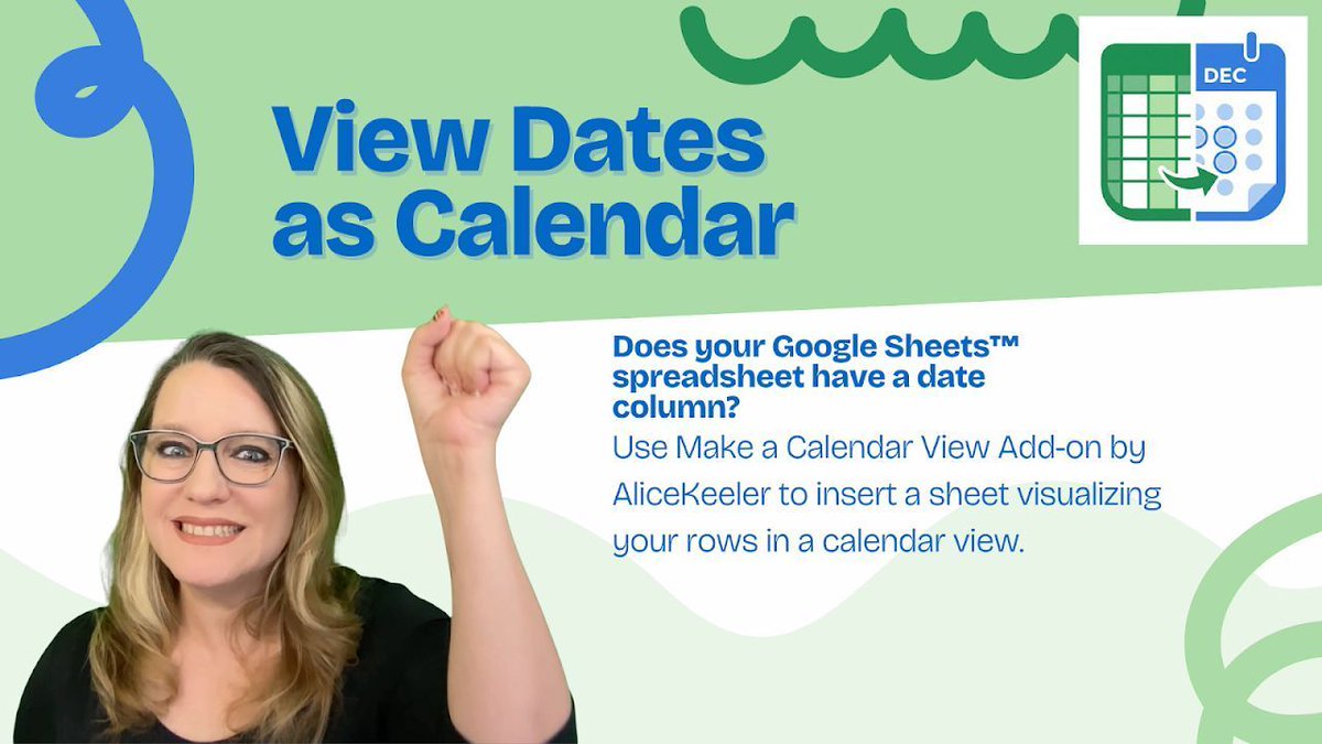 "Make Calendar View" Add-on

For ANY spreadsheet where you have a date column
Turn it into a calendar

Install: workspace.google.com/marketplace/ap… 

As always, collects NO user data. NO PII

#GoogleCalendar #GoogleEDU #GoogleWorkspace #TeacherTech
