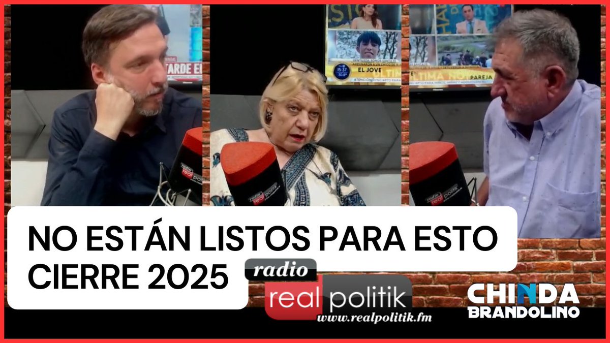 LamujerdelaolaC's tweet image. Con Martín Ayerbe y Ramiro Zalazar en @RealpolitikFM @facundoim @Martin_Ayerbe No están listos para esto: balance político, social, económico y sanitario.
Programa completo: youtube.com/watch?v=ypflbC…
