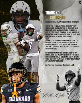 And there goes one of our highest rated guys. 😢
Originally a four star with great hands and elite athleticism.
Even saw some snaps at RB this season.
Wishing you nothing but the best moving forward. 🦬💛
<a href="/DrelonMiller/">DrelonMiller</a>