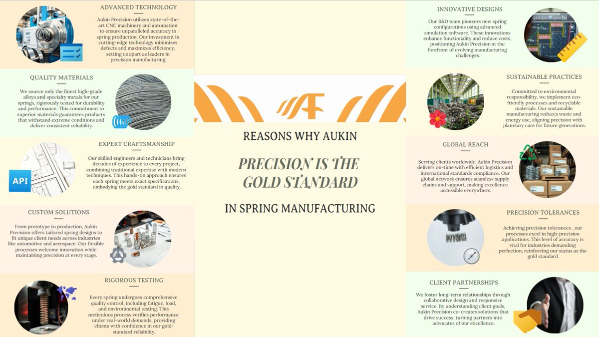 AukinPrecision's tweet image. Aukin Precision: the Gold Standard in Spring Manufacturing: Experience It. #aukinprecision #highstandard #capable #factory #spring #supplier