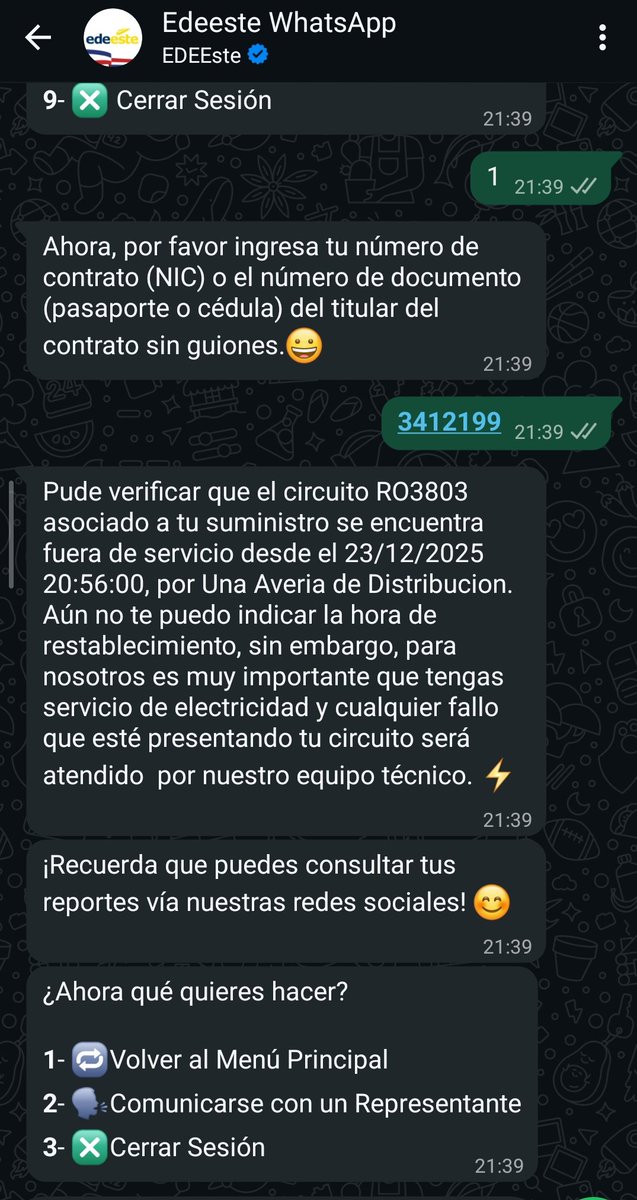 No en navidad en este país se puede contar con 1 solo servicio que sirva por ejemplo la energía eléctrica! Gracias al  gobierno y <a href="/EdeesteRD/">Edeeste Dominicana</a> <a href="/PresidenciaRD/">Presidencia de la República Dominicana</a>