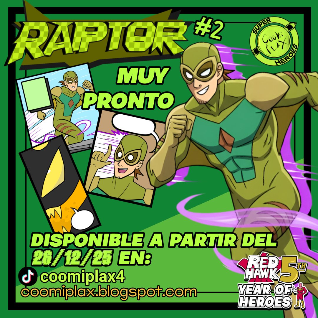CoomiPLAX24's tweet photo. Crimson Temp 2 Capitulo 1 (9) Ya disponibleeee
 //
Raptor numero 2 esta Terminado y estara disponible apartir del 26 de diciembre, no se lo pierdan, llegará "muy rapido"

#superhéroes 
#crimson
#raptor 
#comics
#coomiplax
#comic
#oc
#originalcharactercosplay 
#webtoon https://t.co/d2ltvoo3Ud