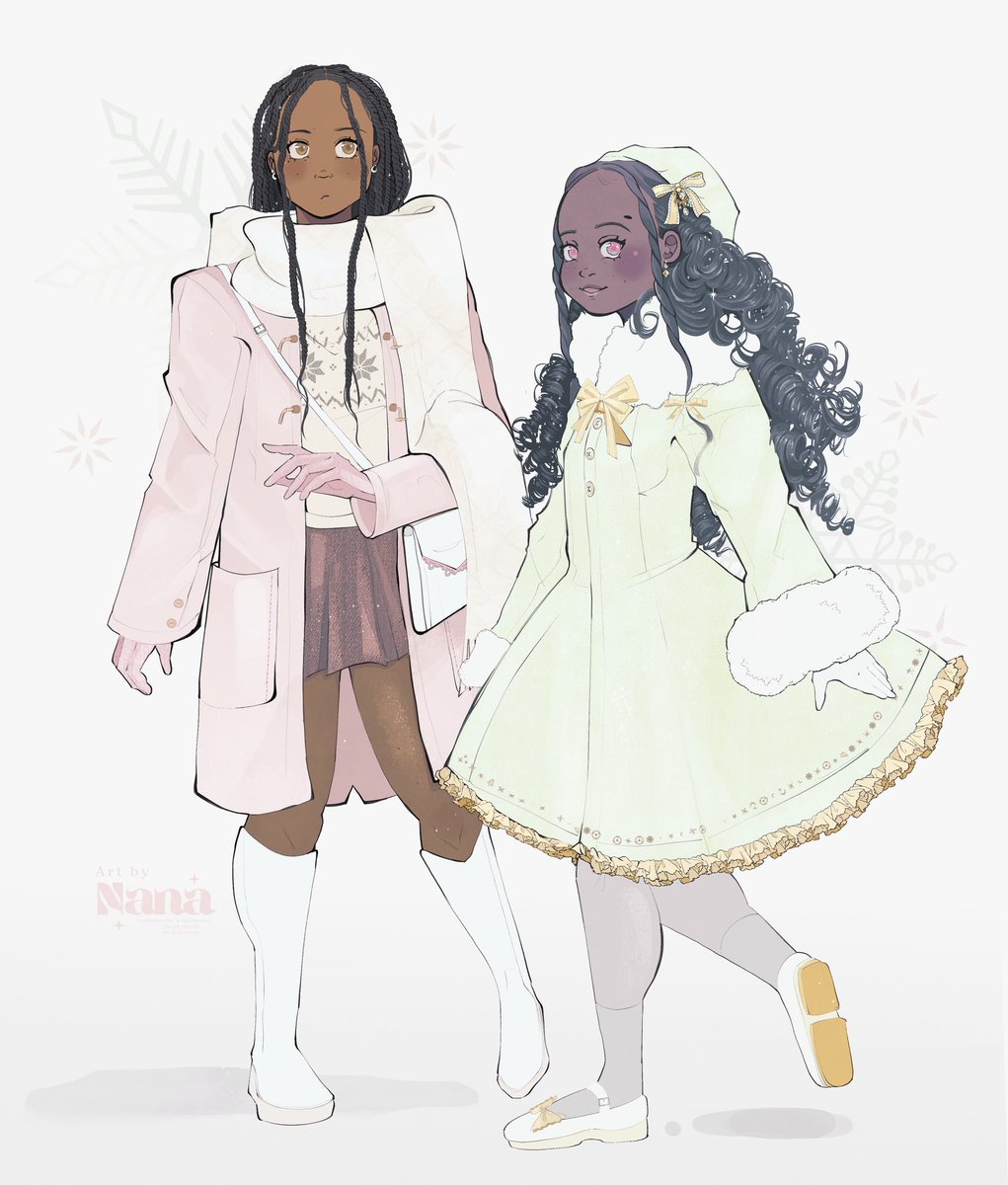 maybeitsnana's tweet image. [oc] winter cuties 🌟❄️ (2023)