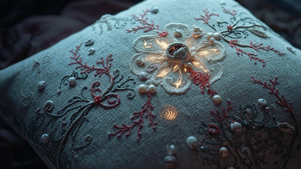 StarOfBarking's tweet image. Winter Making 2/3 - Seasonal Soundscape

A cushion that whispers winter: lift or squeeze and a soft sound appears - fire crackle, pine wind, distant bells, ice‑chime. Quiet, atmospheric, natural fibres + gentle tech.

Guide: open.substack.com/pub/carolwebbl…

#WinterMaking #SoundArt