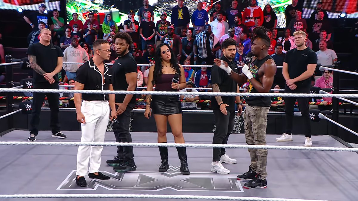 RhodesKotaEra's tweet photo. Je'Von Evans to Ricky Saints: 

"John Cena picked me for his last show, you weren't even mentioned" 💀

#WWENXT https://t.co/gM9ohZGGZ4
