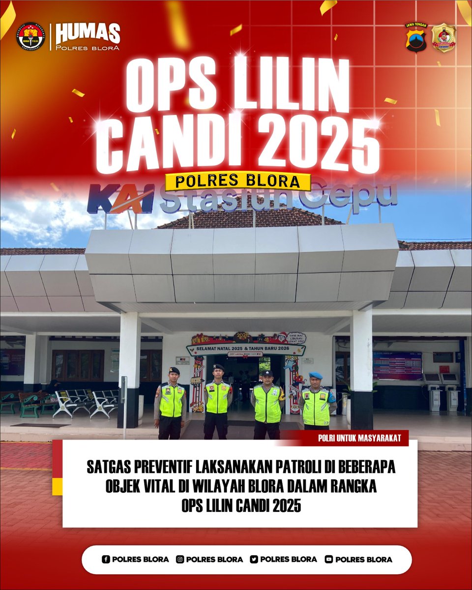 Satgas Preventif Gencar Laksanakan Patroli di beberapa objek vital di wilayah kabupaten Blora