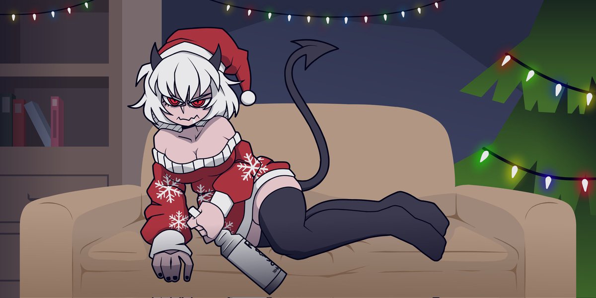 EnchantedHallow's tweet photo. T'was the night before Christmas.

Merry Christmas everyone.

#Helltakerfanart #Helltaker https://t.co/QIopGfjekp