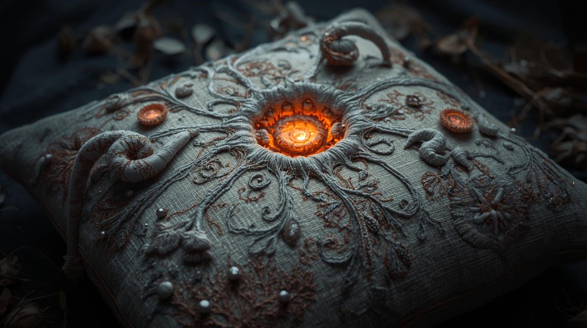 StarOfBarking's tweet image. Winter Making 1/3 - Touch‑Responsive Glow

A cushion that lights up when touched - frost‑white, candle‑amber, solstice‑blue. Natural fibres, gentle digital magic, quiet winter wonder.

Full guide: open.substack.com/pub/carolwebbl…

#WinterMaking #ETextiles #DigitalCraft #WinterGlow