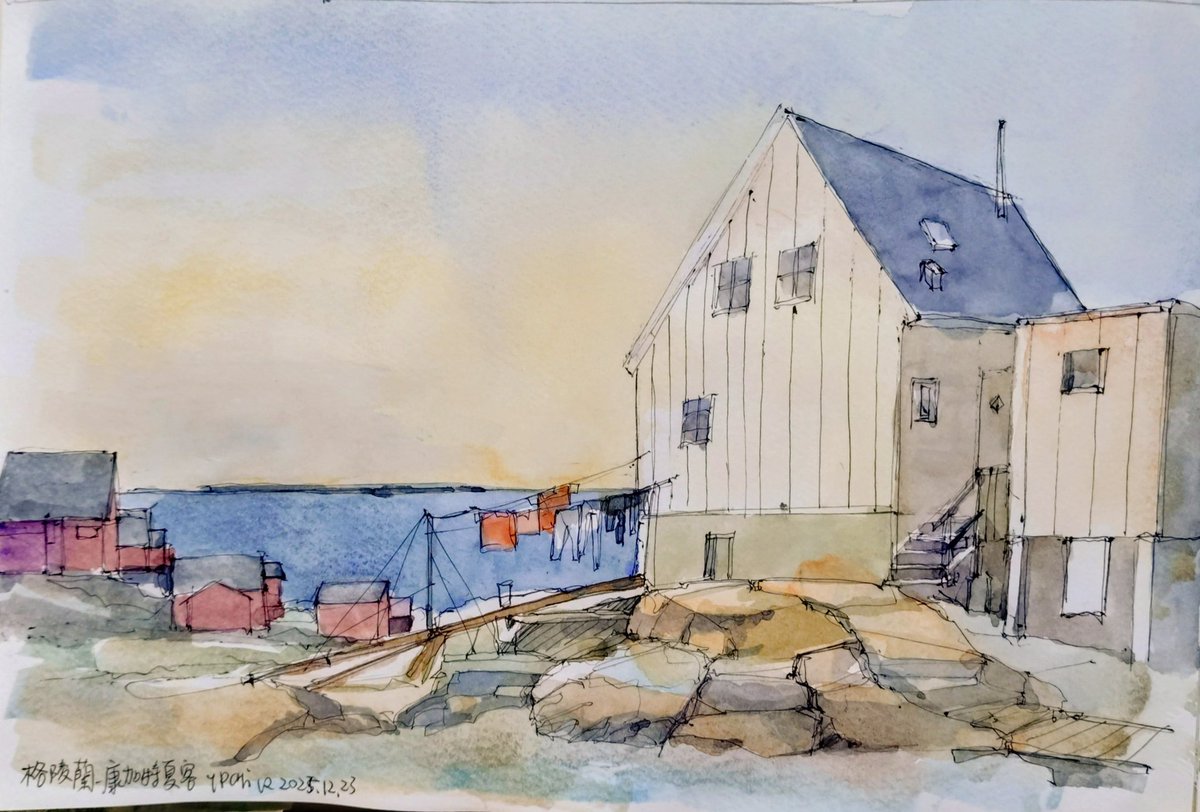 "Scenery of Greenland"
16*24cm
#speedsketch