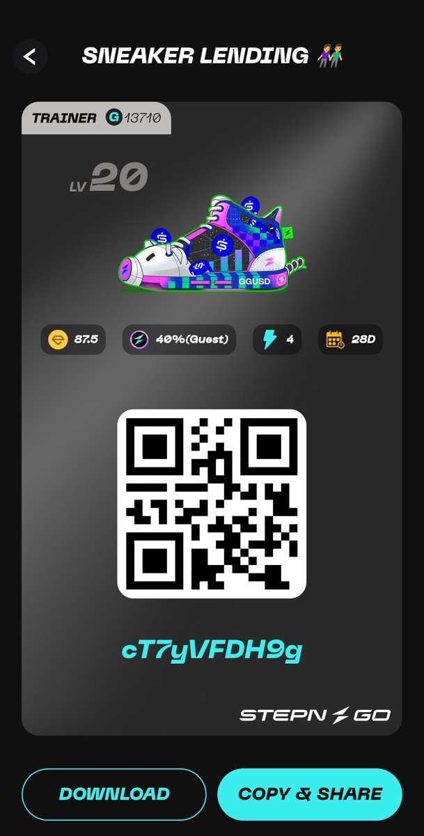 fadeffort96's tweet photo. ■ Stepn Go guest
ㅡㅡㅡㅡㅡㅡㅡㅡㅡㅡㅡㅡㅡㅡㅡㅡㅡㅡ★
code : cT7yVFDH9g
👟 ➡️ Trainer
🚶‍♂️ ➡️ 4 energy
📆 ➡️ 4 week
🪙 ➡️ 6:4
게스트 구합니다 ゲストを募集します 🤗
☆ㅡㅡㅡㅡㅡㅡㅡㅡㅡㅡㅡㅡㅡㅡㅡㅡㅡㅡ
#STEPNGO #STEPNEMBER
#stepnhaus #stepnguest https://t.co/QeTWaCSX77