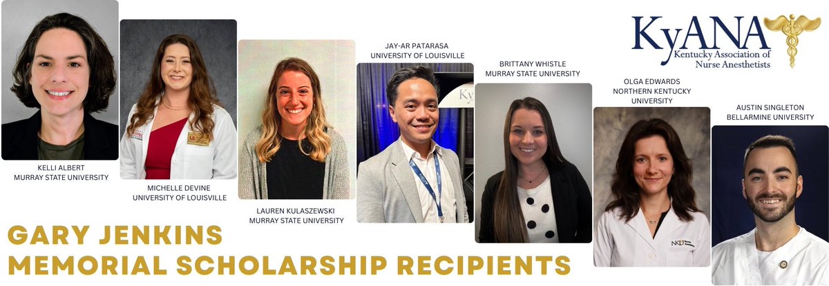 KyANA is excited to announce the following individuals have been selected to receive the Gary Jenkins Memorial Scholarship!  We are excited to see them attend Mid-Year Assembly with us in April.