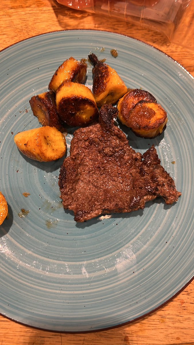 Steak and some sweet plantains