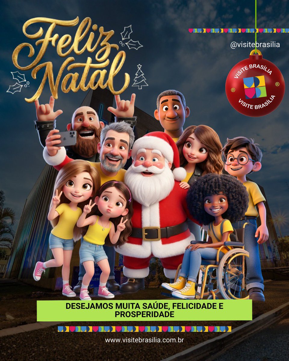 VisiteBsb's tweet photo. O Visite Brasília deseja um Natal tranquilo, leve e bem vivido. Que seja um tempo de descanso, encontros e boas escolhas para fechar o ano.

Seguimos juntos, valorizando a cidade e compartilhando tudo o que faz Brasília acontecer. Obrigado por estar com a gente.

#FelizNatal https://t.co/bx558FpDyk